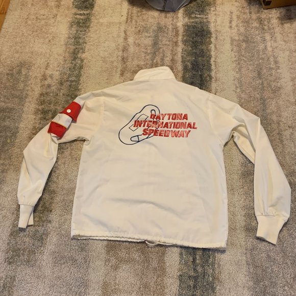 Vintage 1980s Winston Cup Series NASCAR Light Zip Up Jacket - Picture 2 of 15